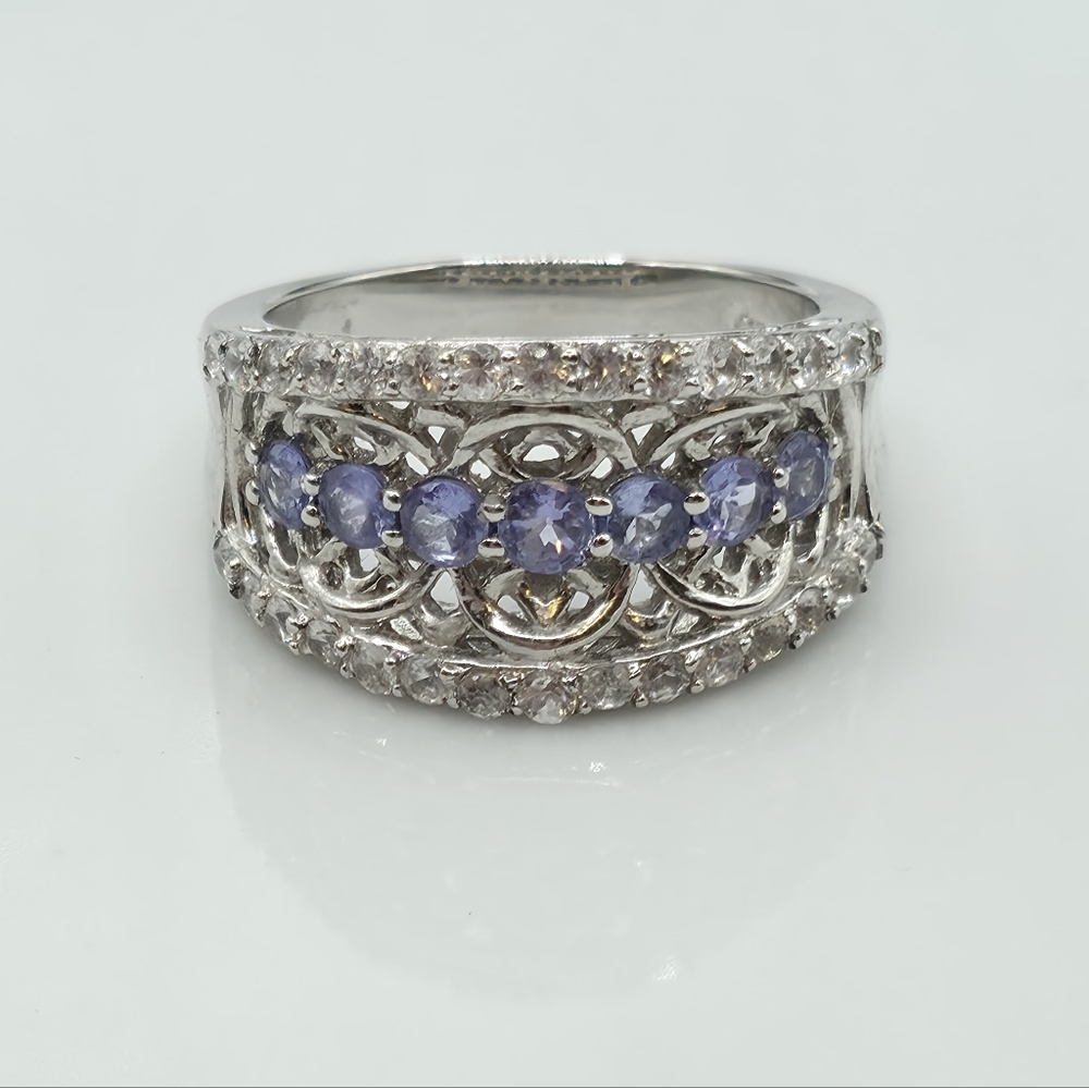 Extraordinary Victoria Wieck Tanzanite And White Zircon Ring